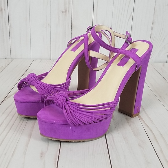 Forever 21 Purple Platform Heel Sandals - Picture 2 of 8
